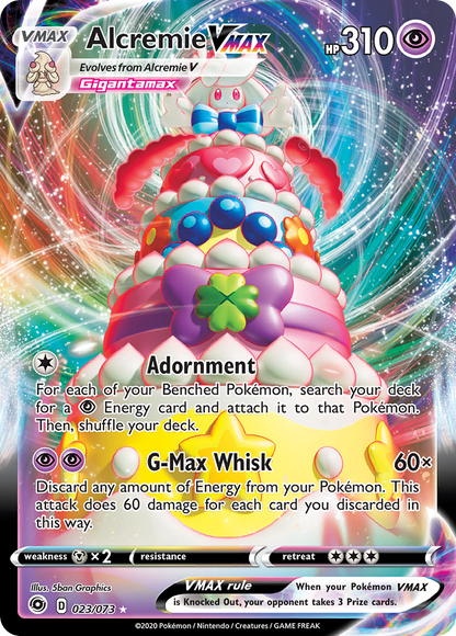 Alcremie VMAX 023/073 Holo VMAX Rare Champion's Path Pokemon