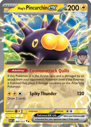Hop's Pincurchin ex 068/217 Double Rare Ascended Heroes Pokemon