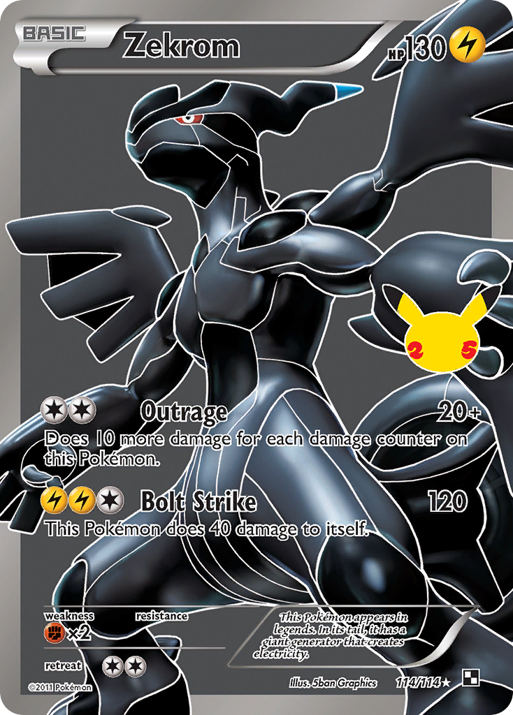 Zekrom 114/114 Classic Collection Celebrations: Classic Collection Pokemon