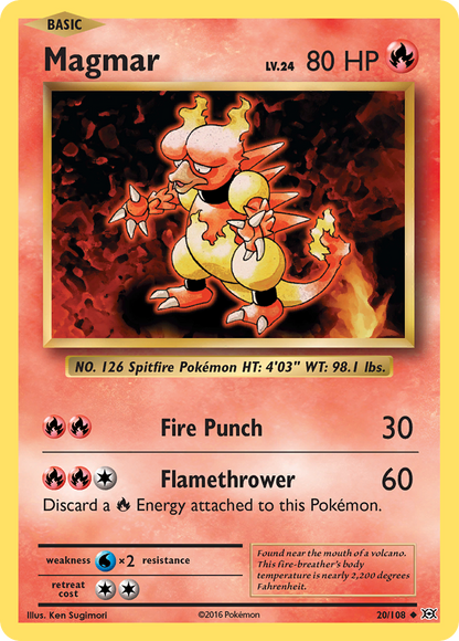 Magmar 20/108 Uncommon Evolutions Pokemon