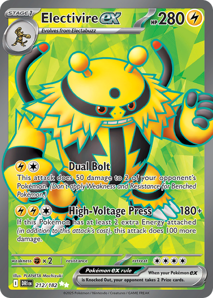 Electivire ex 212/182 Ultra Rare Destined Rivals Pokemon