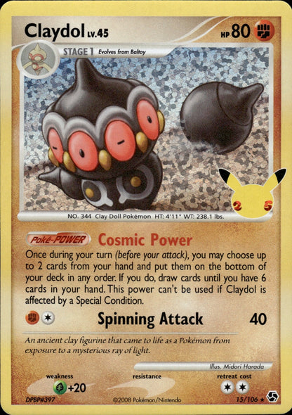 Claydol 15/106 holo Classic Collection Celebrations: Classic Collection Pokemon