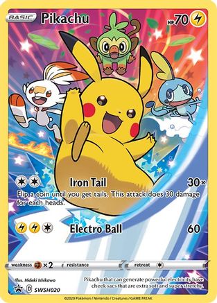 Pikachu SWSH020 Holo Promo Sword & Shield Promo Pokemon