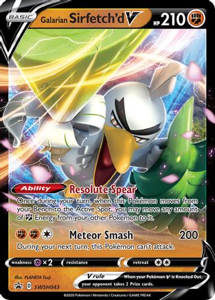 Galarian Sirfetch'd V SWSH043 Holo Promo Sword & Shield Promo Pokemon