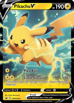 Pikachu V SWSH063 Holo Promo Sword & Shield Promo Pokemon