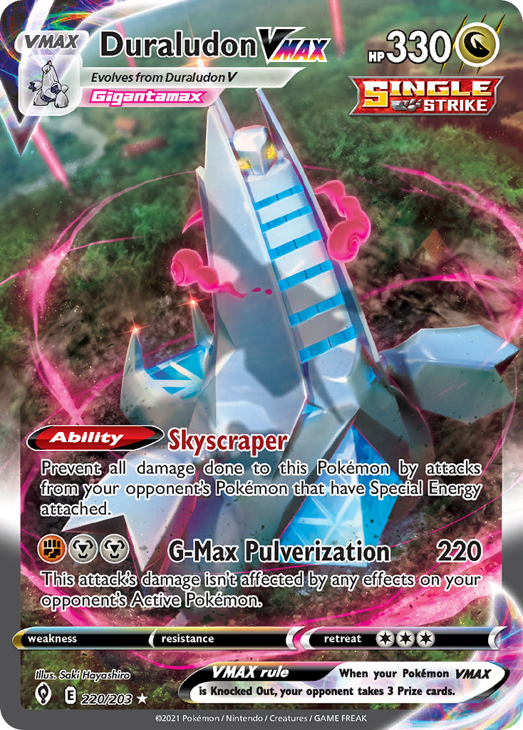 Duraludon VMAX 220/203 Alternate Art Evolving Skies Pokemon
