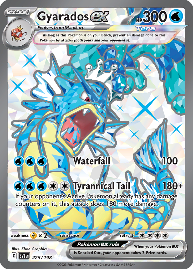 Gyarados ex 225/198 Ultra Rare Scarlet & Violet Pokemon Holo