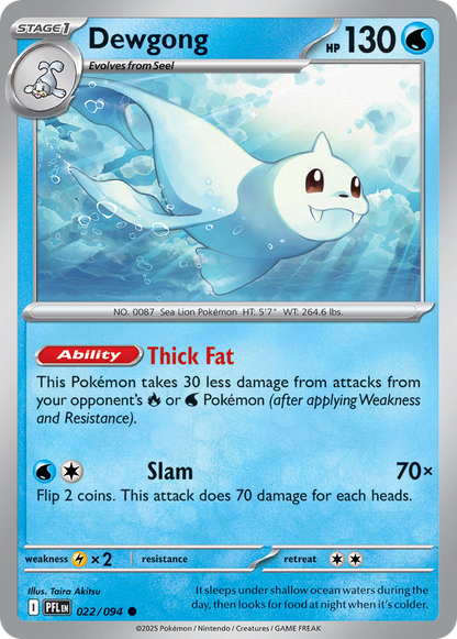 Dewgong 022/094 Common Phantasmal Flames Pokemon