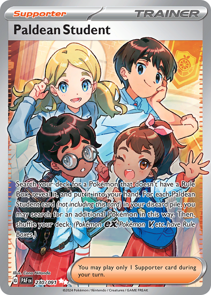 Paldean Student 230/091 Ultra Rare Paldean Fates Pokemon