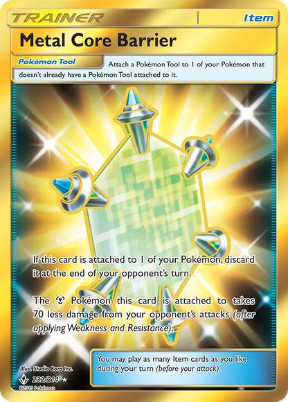 Metal Core Barrier 232/214 Secret Rare Unbroken Bonds Pokemon
