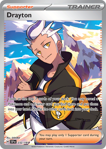 Drayton 232/191 Ultra Rare Surging Sparks Pokemon