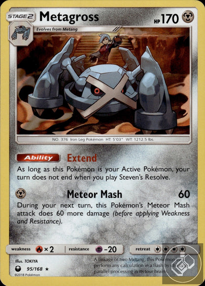 Metagross 95/168 Holo Rare Celestial Storm Pokemon