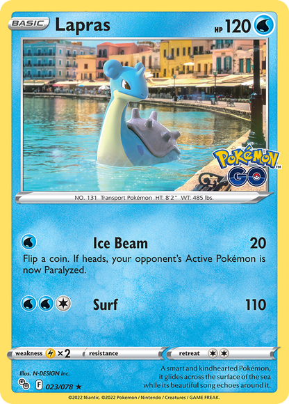 Lapras 023/078 Holo Rare Pokemon GO Pokemon