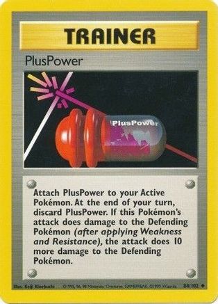 PlusPower 84/102 Uncommon Base Set Unlimited Pokemon