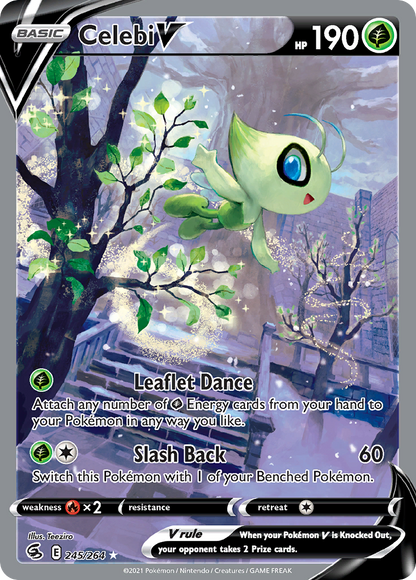 Celebi V 245/264 Ultra Rare Fusion Strike Pokemon