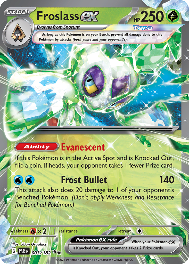 Froslass ex 003/182 Double Rare Paradox Rift Pokemon