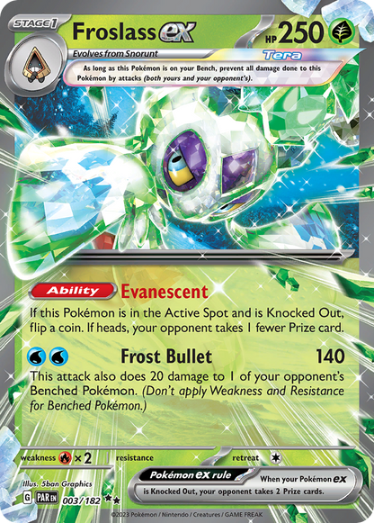 Froslass ex 003/182 Double Rare Paradox Rift Pokemon