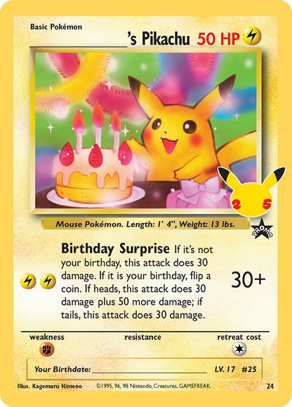 _____'s Pikachu 24 Classic Collection Celebrations: Classic Collection Pokemon
