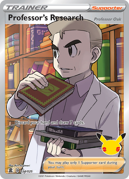 Professor's Research (Professor Oak) 024/025 Ultra Rare Celebrations Pokemon