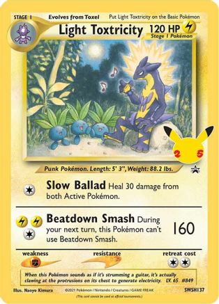 Light Toxtricity SWSH137 Holo Promo Sword & Shield Promo Pokemon