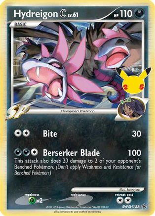 Hydreigon C lv.61 SWSH138 Holo Promo Sword & Shield Promo Pokemon