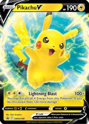 Pikachu V SWSH198 Holo Promo Sword & Shield Promo Pokemon Holo