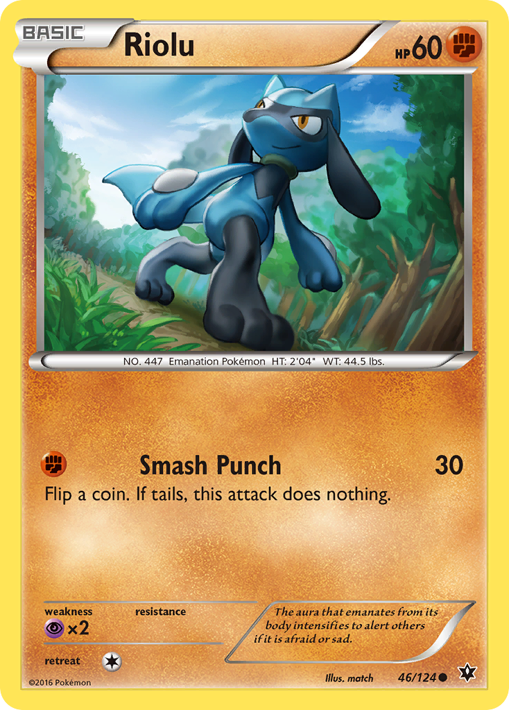 Riolu 46/124 Common Fates Collide Pokemon Reverse Holo