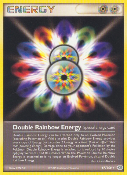 Double Rainbow Energy 87/106 Rare Emerald Pokemon Reverse Holo