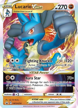 Lucario VSTAR SWSH214 Holo Promo Sword & Shield Promo Pokemon