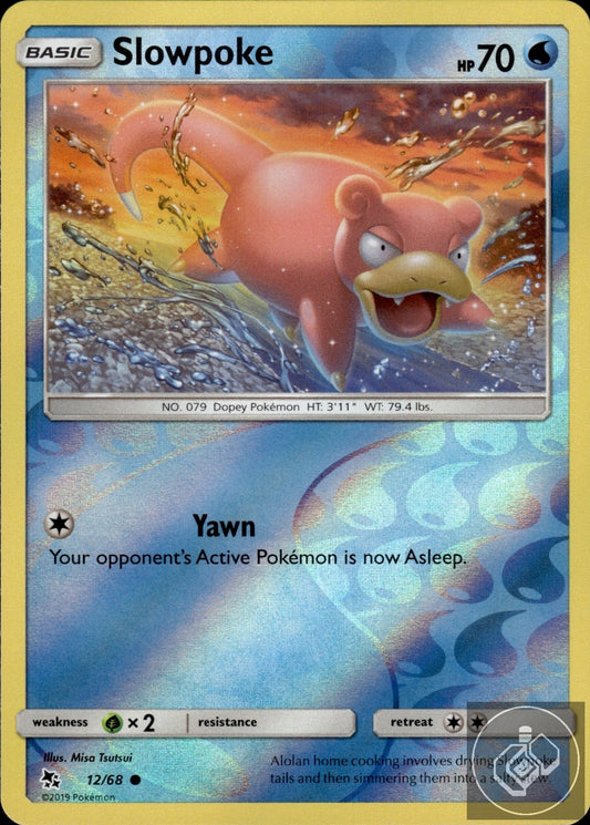 Slowpoke 12/68 Common Hidden Fates Pokemon Reverse Holo