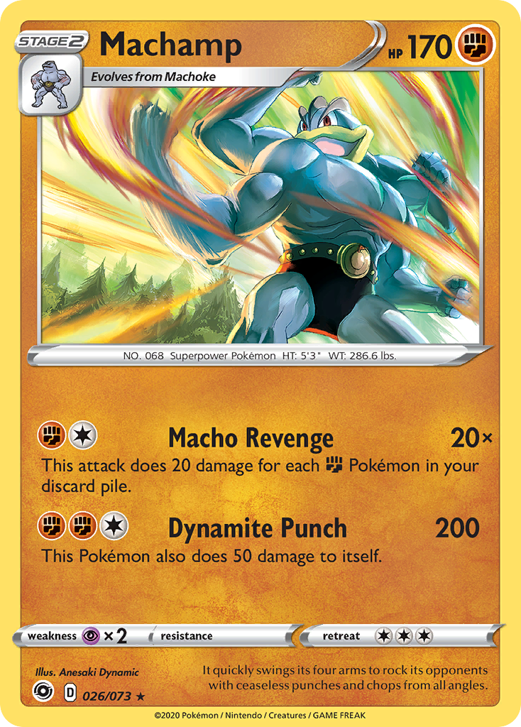 Machamp 026/073 Holo Rare Champion's Path Pokemon Holo