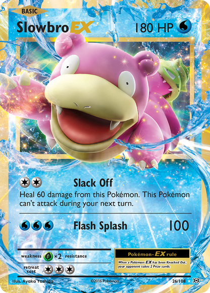 Slowbro EX 26/108 Holo EX Rare Evolutions Pokemon