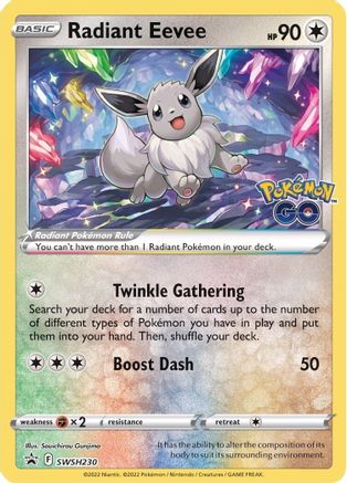 Radiant Eevee SWSH230 Holo Promo Sword & Shield Promo Pokemon