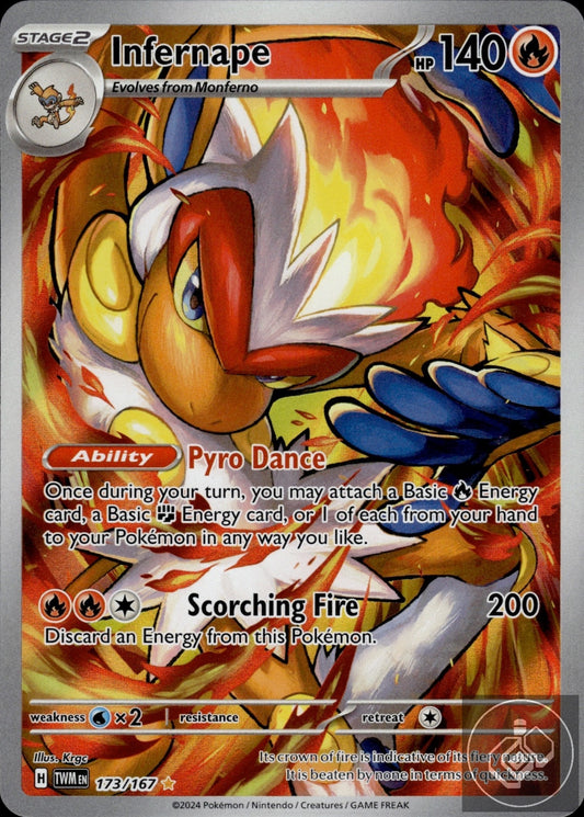 Infernape 173/167 Illustration Rare Twilight Masquerade Pokemon