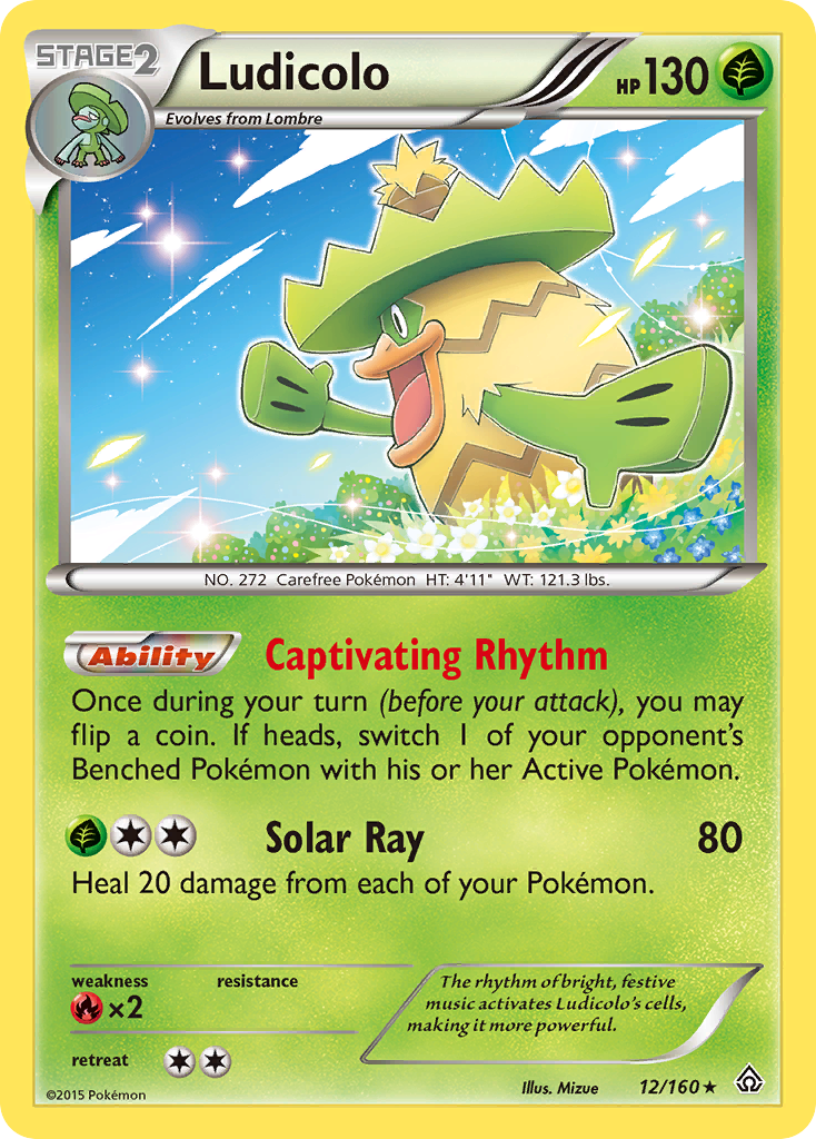 Ludicolo 12/160 Holo Rare Primal Clash Pokemon