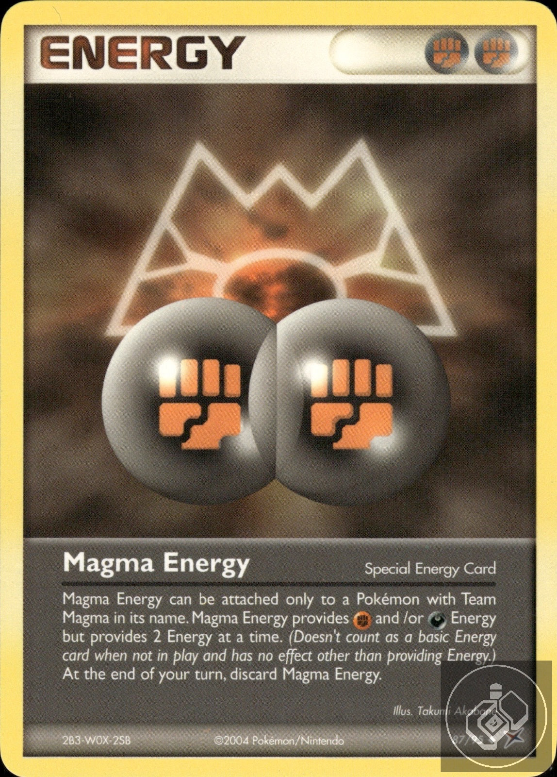 Magma Energy 87/95 Uncommon Team Magma vs Team Aqua Pokemon