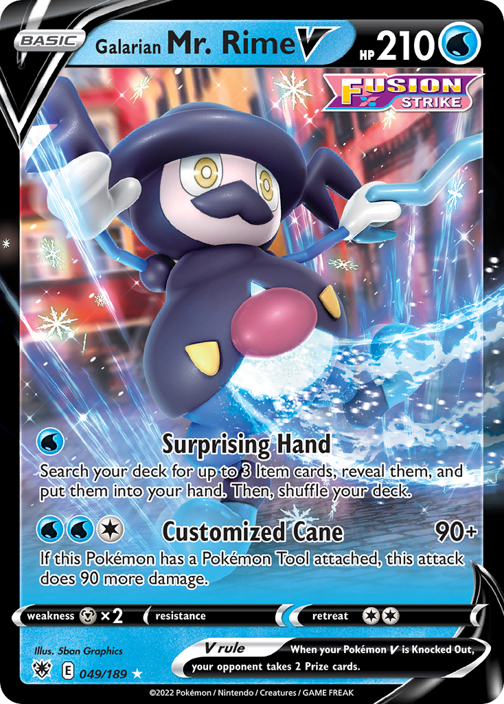 Galarian Mr. Rime V 049/189 Holo V Rare Astral Radiance Pokemon