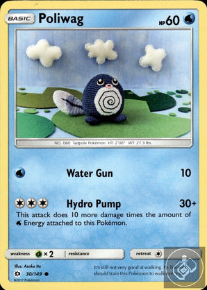 Poliwag 30/149 Common SM Base Set Pokemon