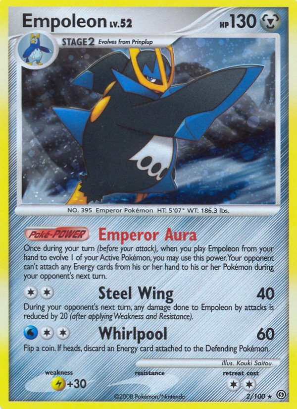 Empoleon 2/100 Holo Rare Stormfront Pokemon Holo