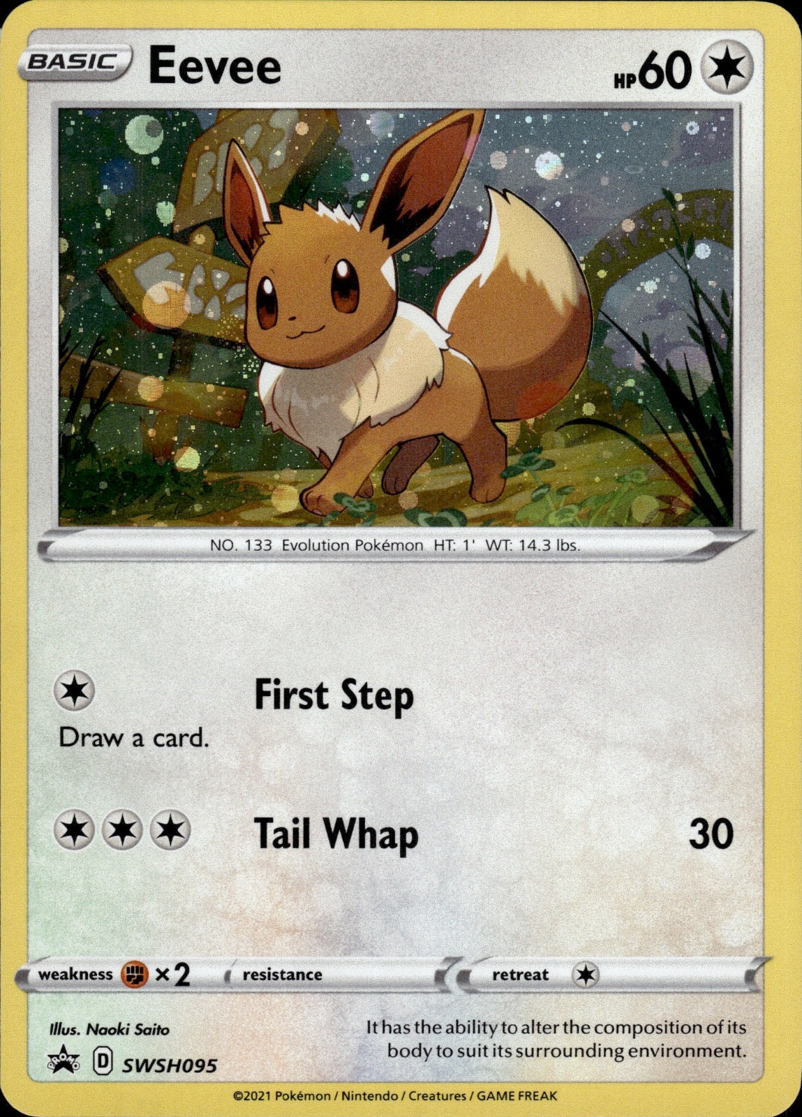 Eevee SWSH095 Holo Promo Sword & Shield Promo Pokemon