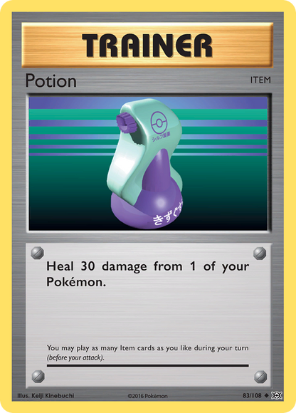 Potion 83/108 Uncommon Evolutions Pokemon Reverse Holo