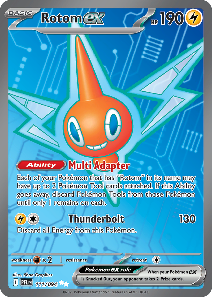 Rotom ex 111/094 Ultra Rare Phantasmal Flames Pokemon