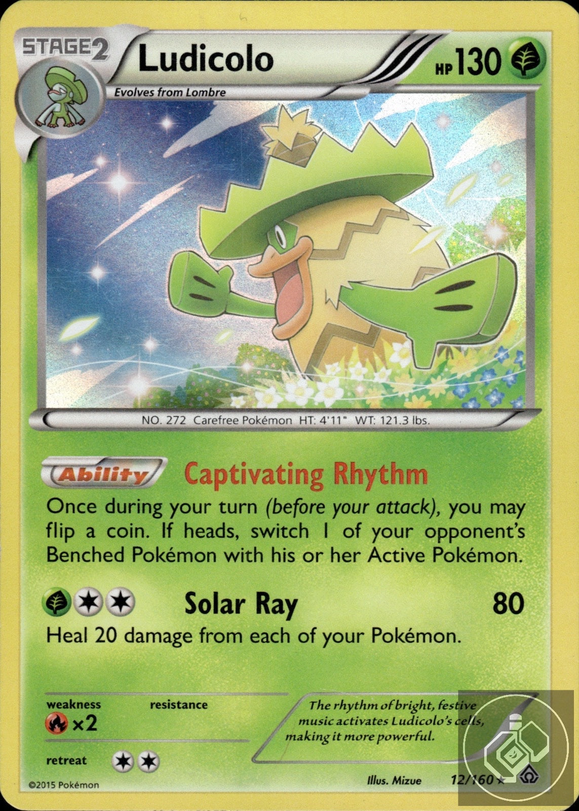 Ludicolo 12/160 Holo Rare Primal Clash Pokemon