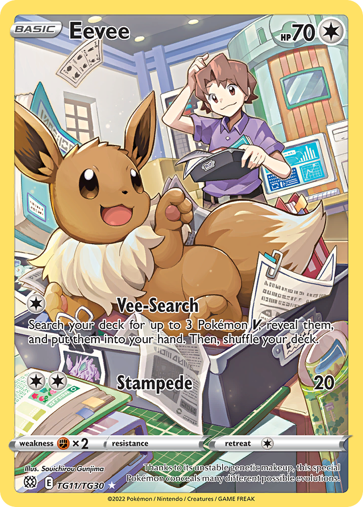 Eevee TG11/TG30 Holo Brilliant Stars Trainer Gallery Pokemon