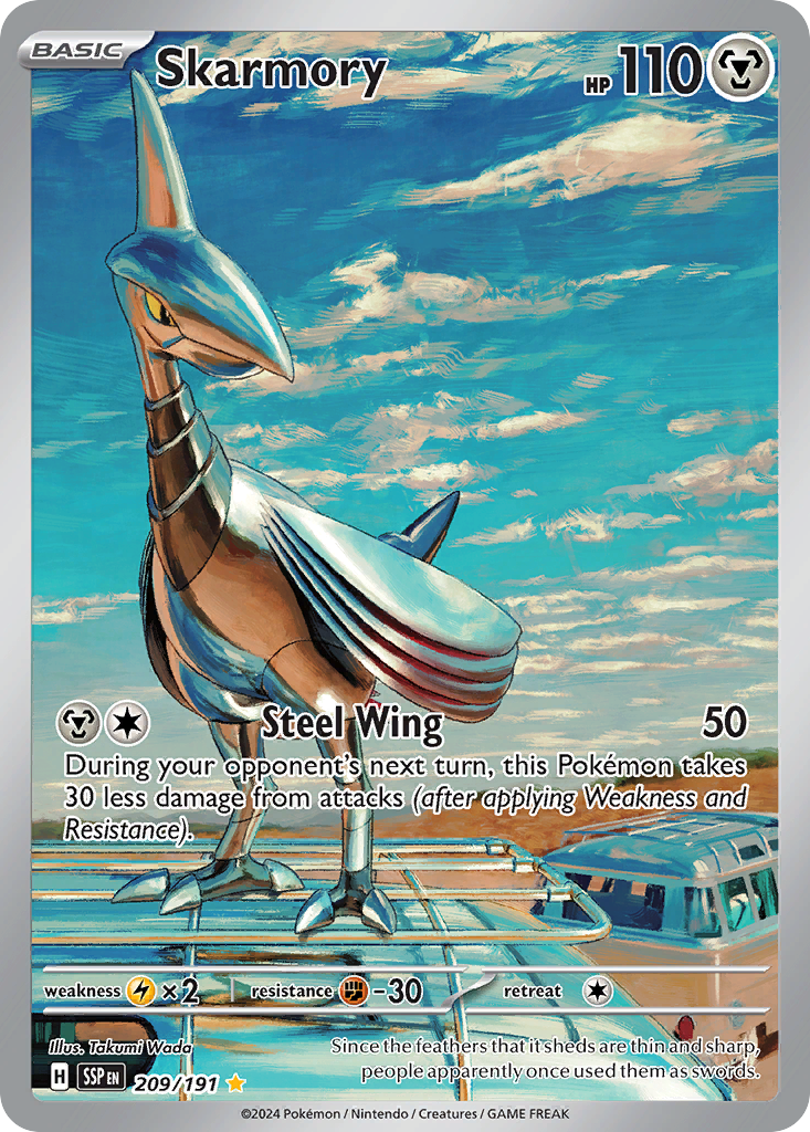 Skarmory 209/191 Illustration Rare Surging Sparks Pokemon