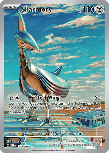 Skarmory 209/191 Illustration Rare Surging Sparks Pokemon