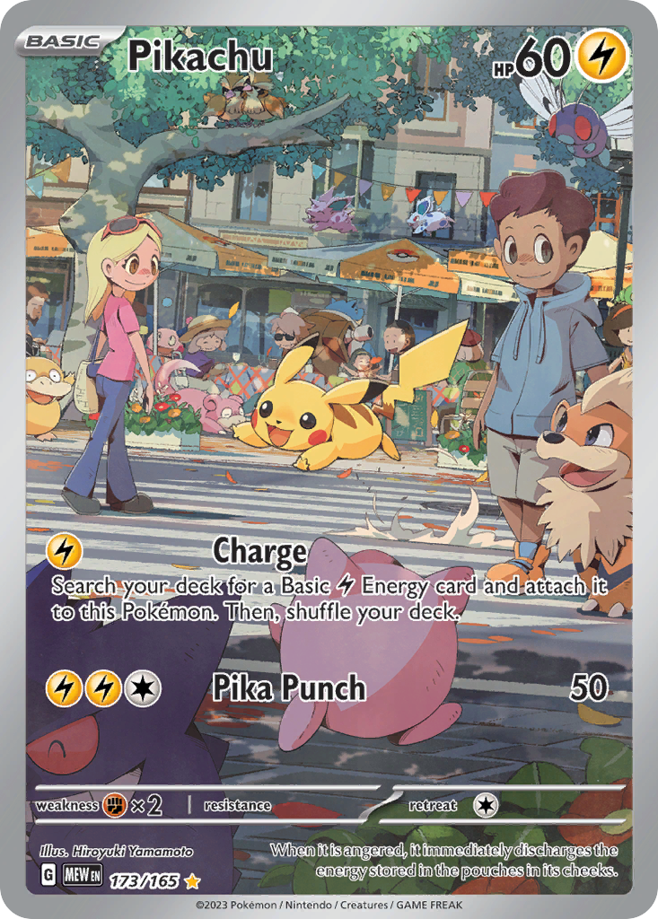 Pikachu 173/165 Illustration Rare 151 Pokemon
