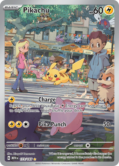 Pikachu 173/165 Illustration Rare 151 Pokemon
