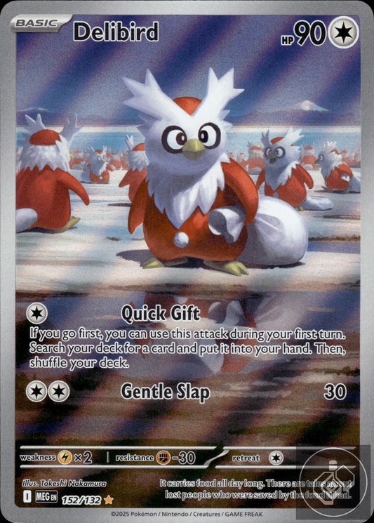 Delibird 152/132 Illustration Rare Mega Evolution Pokemon