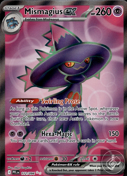 Mismagius ex 112/094 Ultra Rare Phantasmal Flames Pokemon